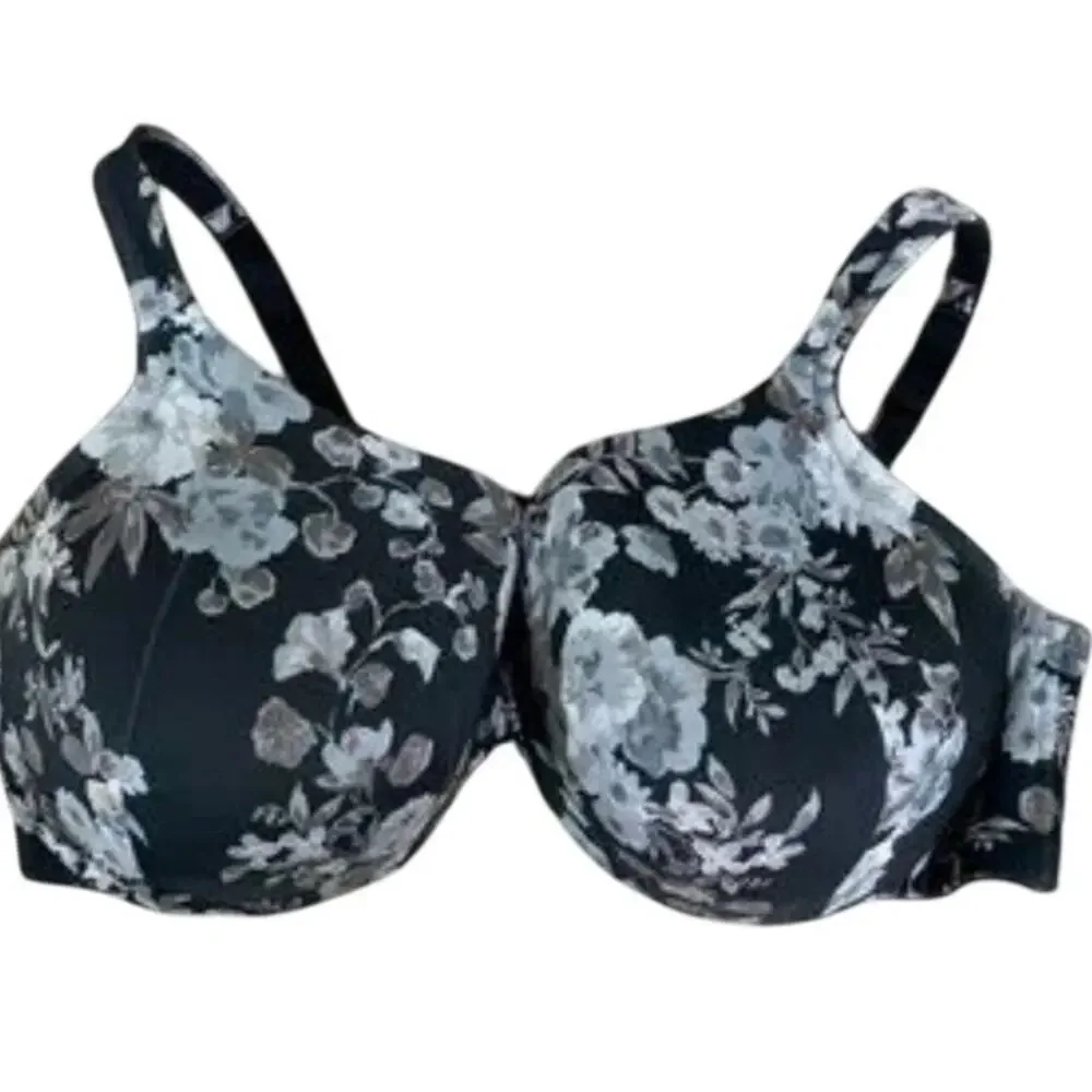 New Cacique‎ 42C Bra Dark Floral Backsmoother Lightly Lined Full Coverage